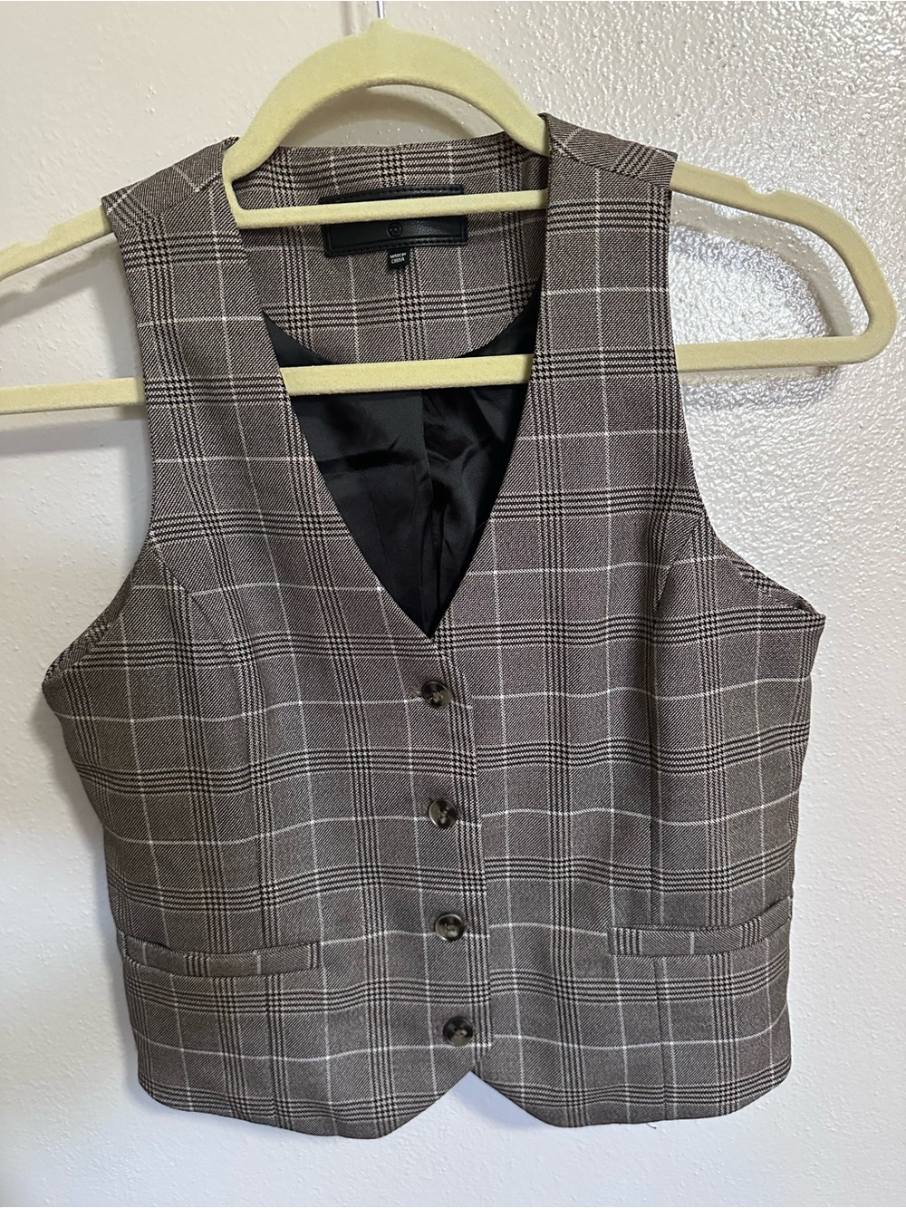 Blank NYC Brown Plaid woman’s Vest